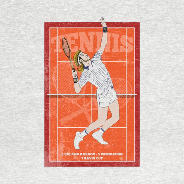 Borg Tennis Player Hero Vintage by TEEWEB